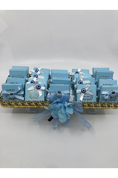 Lavin Çikolata 25 Adet Nazar Boncuklu Gold Sunumluk içinde Bebek Çikolata