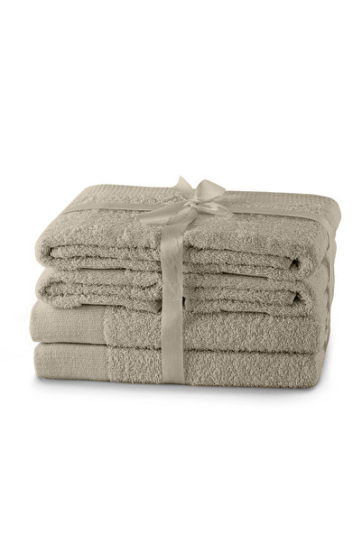 Amelia Home Set of 6 bath towels, 100% cotton, 450 g/m2, Amari, 2x70x140 cm, 4x50x100 cm, beige