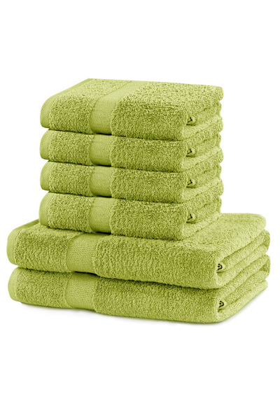 Deco King Set of 6 bath towels, 100% cotton, 525 g/m2, Marina, 2x70x140 cm, 4x50x100 cm, varnished