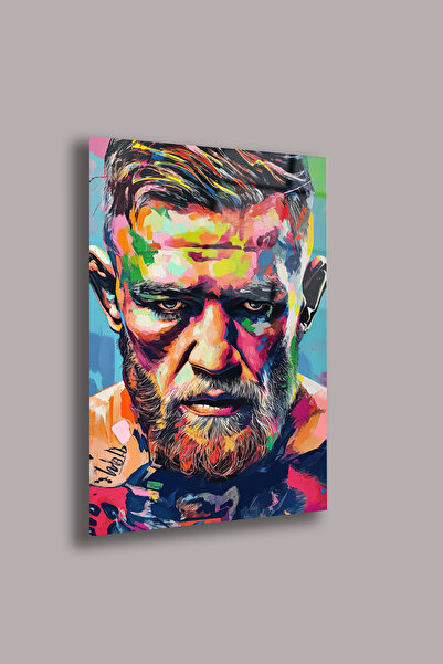 gxe.art Цветен мъжки портрет 4 мм стъклен панел – Абстрактен UV печат Модерно...