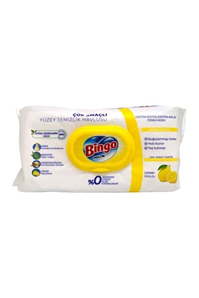 Bingo Șervețele umede cu lămâie, 96 buc.