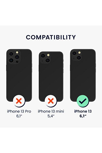 KWmobile Case for Apple iPhone 13, Gray, Silicone, 55878.125