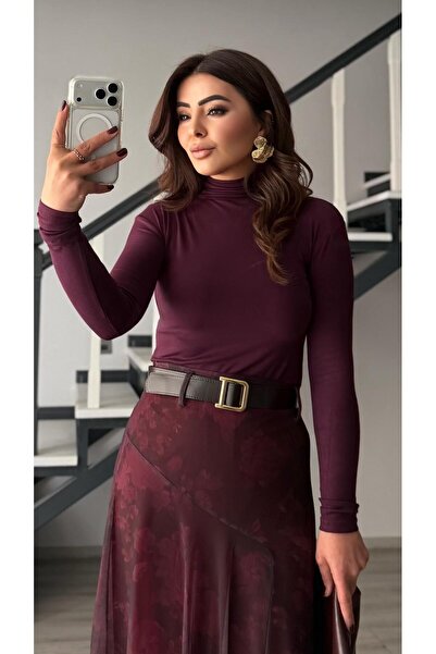 Oslove Plum Double Modal Fisherman Blouse