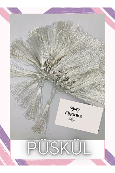 Fiyonks Atölye Püskül, Kitap Ayracı, Süsleme, Davetiye Püskülleri 10 Adet
