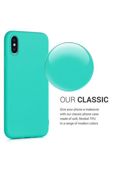 KWmobile Case for Apple iPhone X / iPhone XS, Silicone, Green, 46270.126