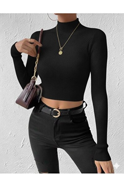INFİVENTO Crop Half Fisherman Blouse