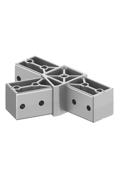 40x40x2 mm Profillerle Uyumlu 22,5° Açılı Üç Yollu T Konektör 4040MA03-1