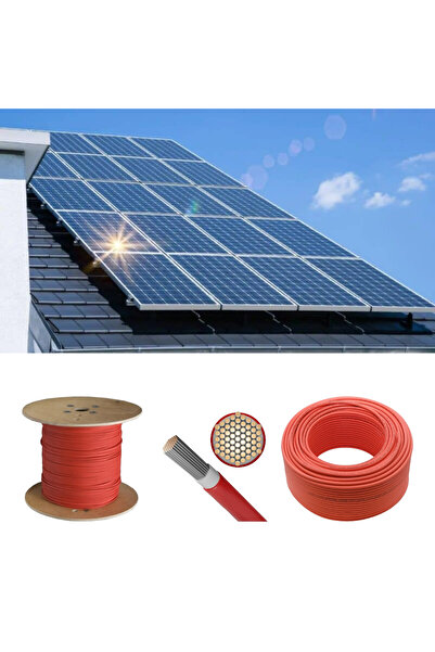 OEM 4 mm solar photovoltaic conductor, Red UV protection - 5 m + screwdriver
