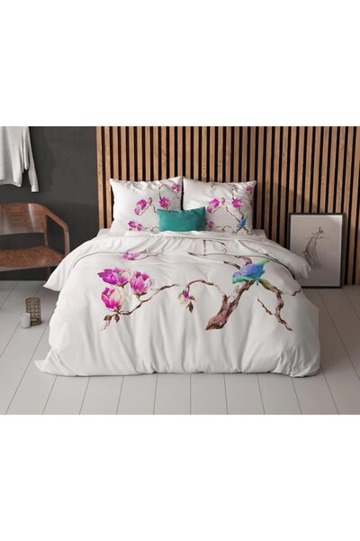 Sleeptime Essentials Magnolia White Bedding Set 200x200/220, 100% Microfiber, 2 Pillowcases, Hypoall