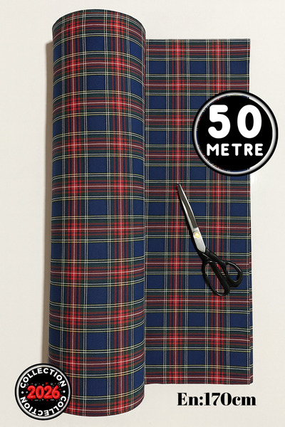 BELMODMODA Christmas Scottish Plaid Woven Patterned Fabric Width 170cm