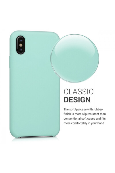 KWmobile Case for Apple iPhone X / iPhone XS, Silicone, Green, 42495.71