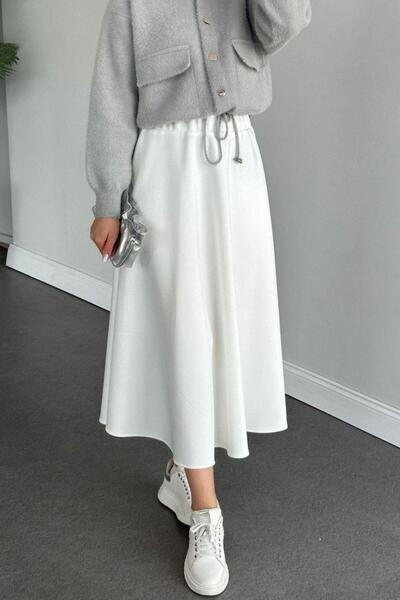Şulemoda Giyim Çan Scuba Skirt White