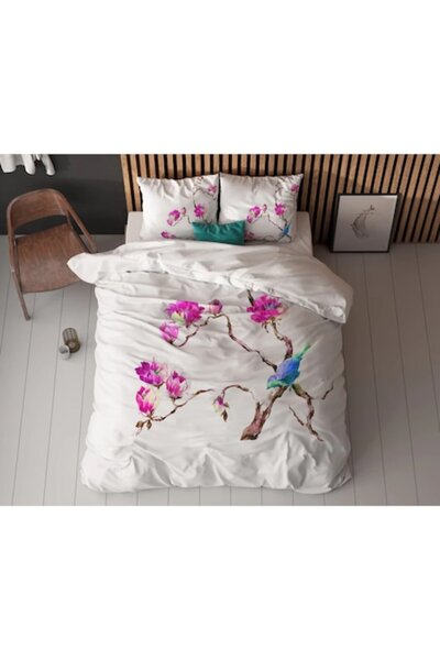 Sleeptime Essentials Magnolia White Bedding Set 200x200/220, 100% Microfiber, 2 Pillowcases, Hypoall