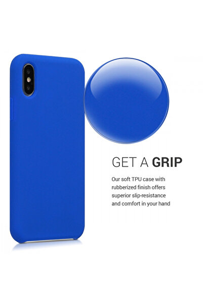 KWmobile Case for Apple iPhone X / iPhone XS, Silicone, Blue, 42495.134