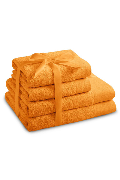 Amelia Home Set of 4 bath towels, 100% cotton, 450 g/m2, Amari, 2x70x140 cm, 2x50x100 cm, orange
