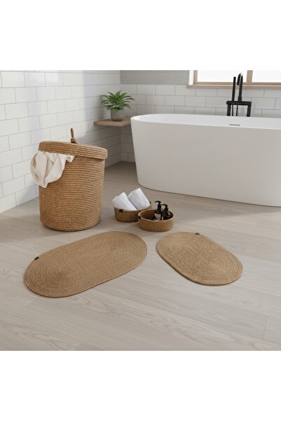 Comfort Craft Straw / Jute 5 Piece Straw Bath Mat Set |   Dirty Laundry Basket |   Oval Baskets