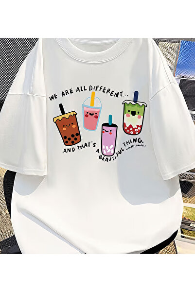 CACTUS COLLECTION Bubble Tea T-Shirt Print