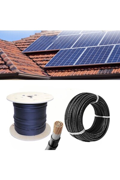 OEM 6mm solar photovoltaic conductor, Black UV protection - 13 m + screwdriver