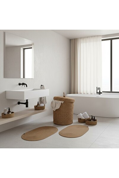 Comfort Craft Straw / Jute 5 Piece Straw Bath Mat Set |   Dirty Laundry Basket |   Oval Baskets