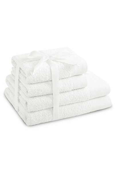 Amelia Home Set of 4 bath towels, 100% cotton, 450 g/m2, Amari, 2x70x140 cm, 2x50x100 cm, white