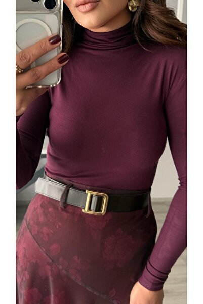 Oslove Plum Double Modal Fisherman Blouse