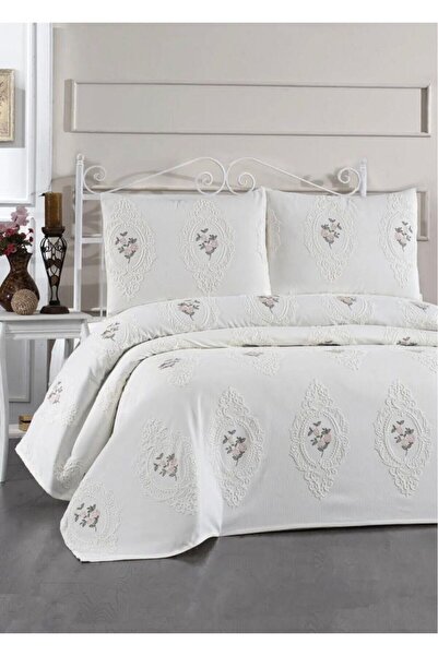 Bizdenuygunuyok طقم مفرش سرير مزدوج منقوش - يتضمن غطاءين للوسائد مقاس 280 × 260