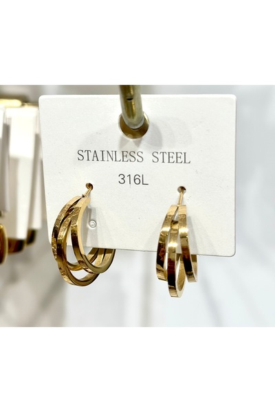 stainles steel حلق ذهبي من الفولاذ