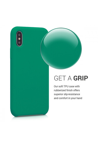 KWmobile Case for Apple iPhone X / iPhone XS, Silicone, Green, 42495.142