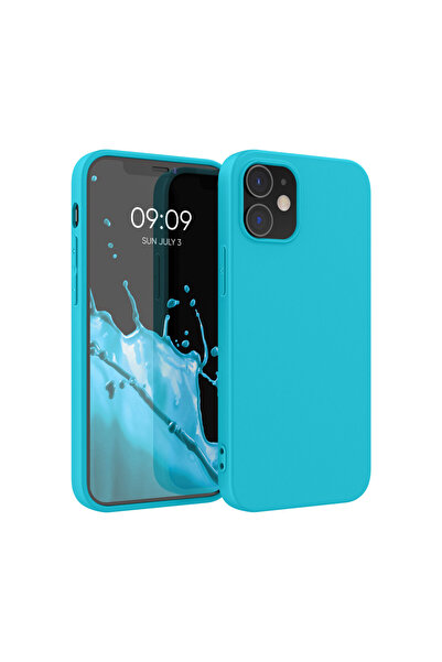 KWmobile Case for Apple iPhone 12/iPhone 12 Pro, Silicone, Blue, 53938.223