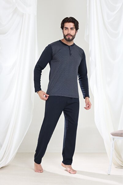 Pyjama Familya Men's Winter Patterned Pajama Set