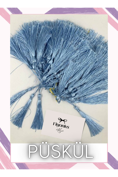 Fiyonks Atölye Püskül, Kitap Ayracı, Süsleme, Davetiye Püskülleri 10 Adet