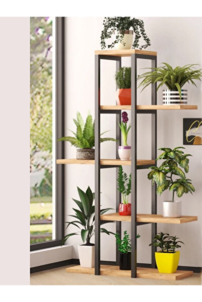 GUİMO Dekoratif Raflı Metal Çiçeklik Saksı Standı Saksılık Oturma odası Raf A...