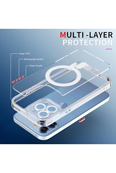 Flippy TPU Protective Case for Apple iPhone 16, MagSafe, Shockproof, Transparent