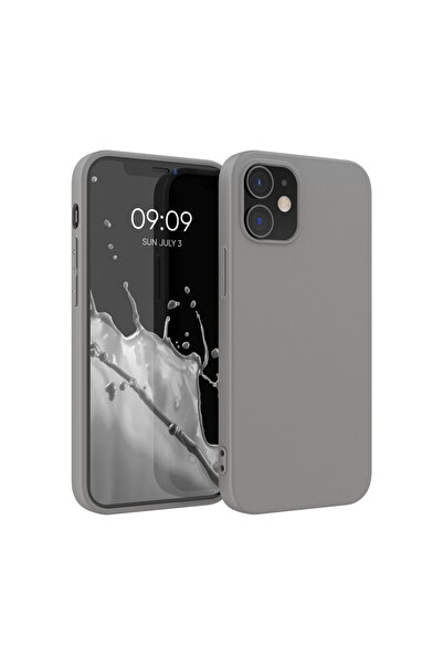 KWmobile Case for Apple iPhone 12 / iPhone 12 Pro, Silicone, Gray, 53938.155