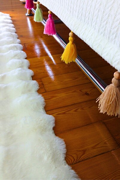 ARVA Home 180X220 Shawl Model Sofa Cover 100% Cotton Tufted Sofa Cover