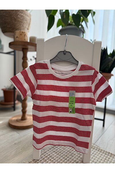 %100 Pamuk Çizgili Çocuk T-shirt