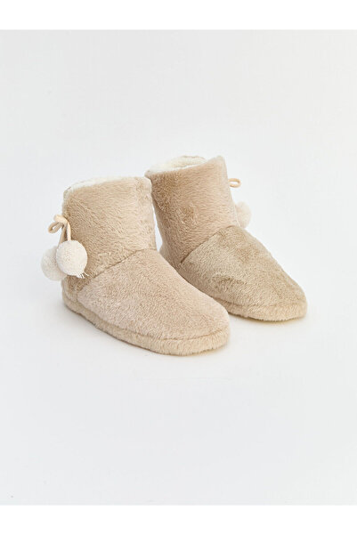 LC Waikiki Özmarka Yeni Sezon Pelüş Ponponlu Kadın Panduf