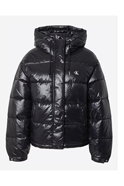 Calvin Klein - shiny black puffer jacket for women