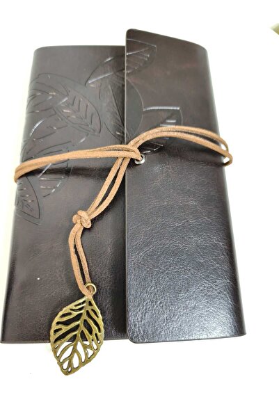 Meya design Leaf Patterned Leather Notebook