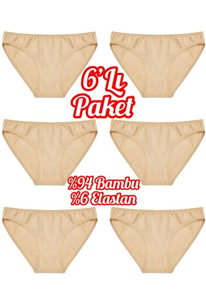 Özten İç Giyim Συσκευασία με 6 γυναικεία εσώρουχα μπικίνι από μπαμπού υψηλής ...