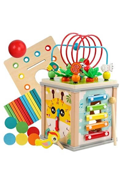 OEM Centru de activități Montessori cub de activități educațional din lemn