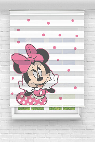 Perdecizade (ENXBOY)MİNNİE DİJİTAL BASKILI ZEBRA PERDE-COCUK ODASI-STOR PERDE