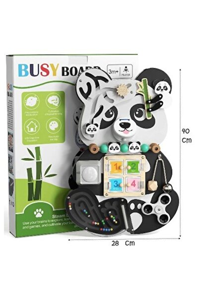 OEM Tablă de joacă Montessori Busy - Tablă de joacă din lemn cu 12 activități...