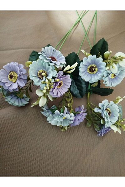 çiçek mariya Dekoratif Yapay KRİZANTEM KASIMPATI Papatya Dalı (5 Dal )