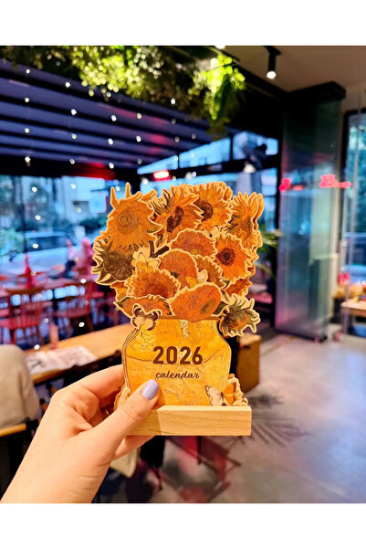 Bikutumutluluk 2026 Çiçekli Masa Takvimi Van Gogh Ayçiçekleri