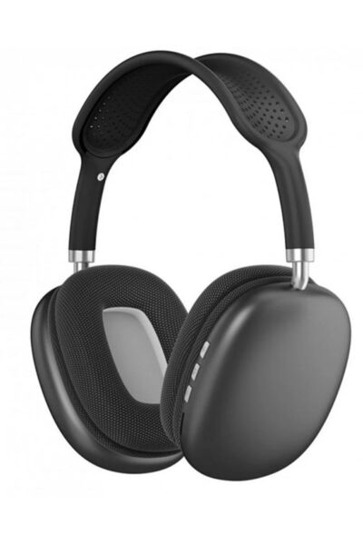 Generic P9 Wireless Bluetooth Over-Ear Headphones with Microphone, Black/Silver