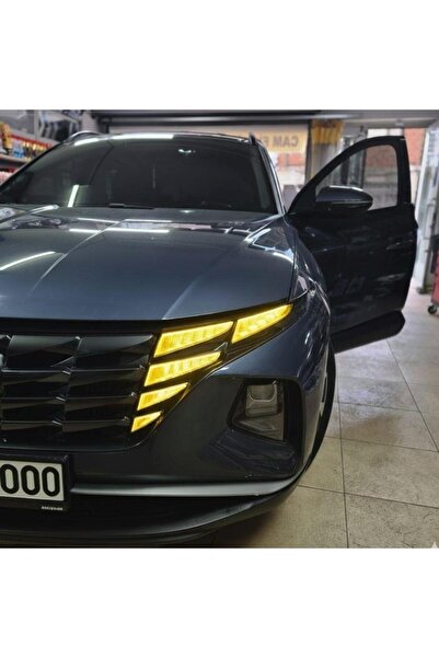 Carmind مجموعة ملصقات أضواء النهار لهيونداي توسان باللون الأصفر 2021-2024
