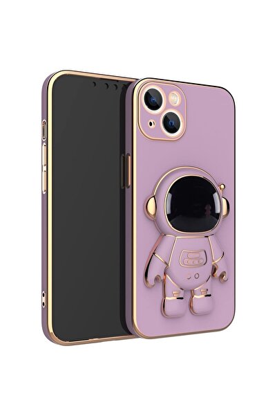 Flippy TPU 2in1 Case for iPhone 14 Plus - Astronaut Stand, Shockproof, Camera Protection, Purple