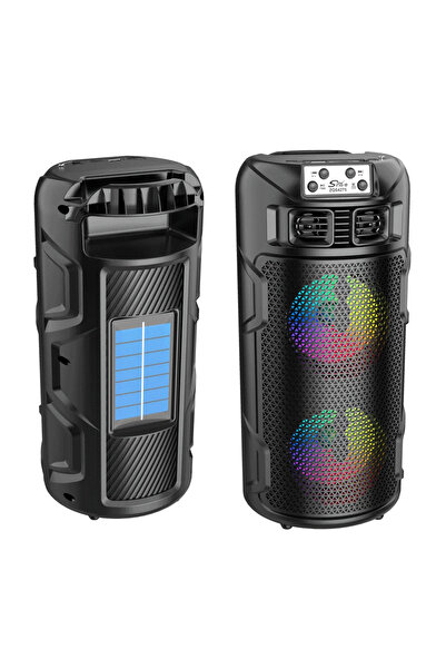 ZQS ZQS4275 Wireless Speaker – Bluetooth, FM Radio, USB/TF, SOLAR CHARGING, LED Lighting