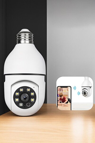 ATLT ATLANTİS Wİ-Fİ ÖZELLİKLİ 360 DERECE HAREKETE DUYARLI GECE GÖRÜŞLÜ AMPUL GÜVENLİK KAMERASI